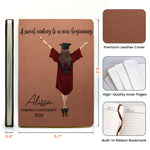 Graduation Journal A Sweet Ending To A New Beginning - Personalized Leather Journal
