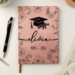 Graduation Journal Custom Name School Year - Personalized Leather Journal