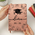 Graduation Journal Custom Name School Year - Personalized Leather Journal