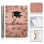 Graduation Journal Custom Name School Year - Personalized Leather Journal