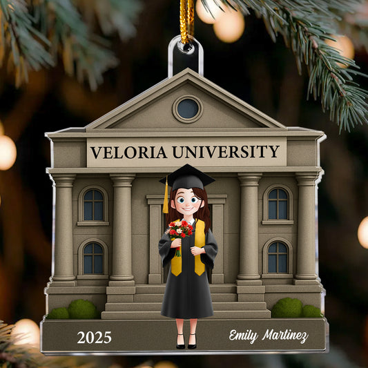 Graduation Keepsake Flat Design - Daughter, Son Gift - Personalized Acrylic Ornament