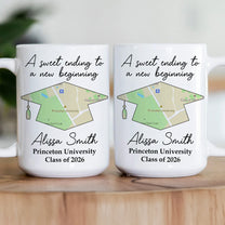 Graduation Location Map A New Beginning - Personalized Mug