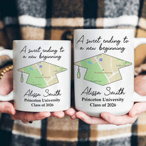 Graduation Location Map A New Beginning - Personalized Mug