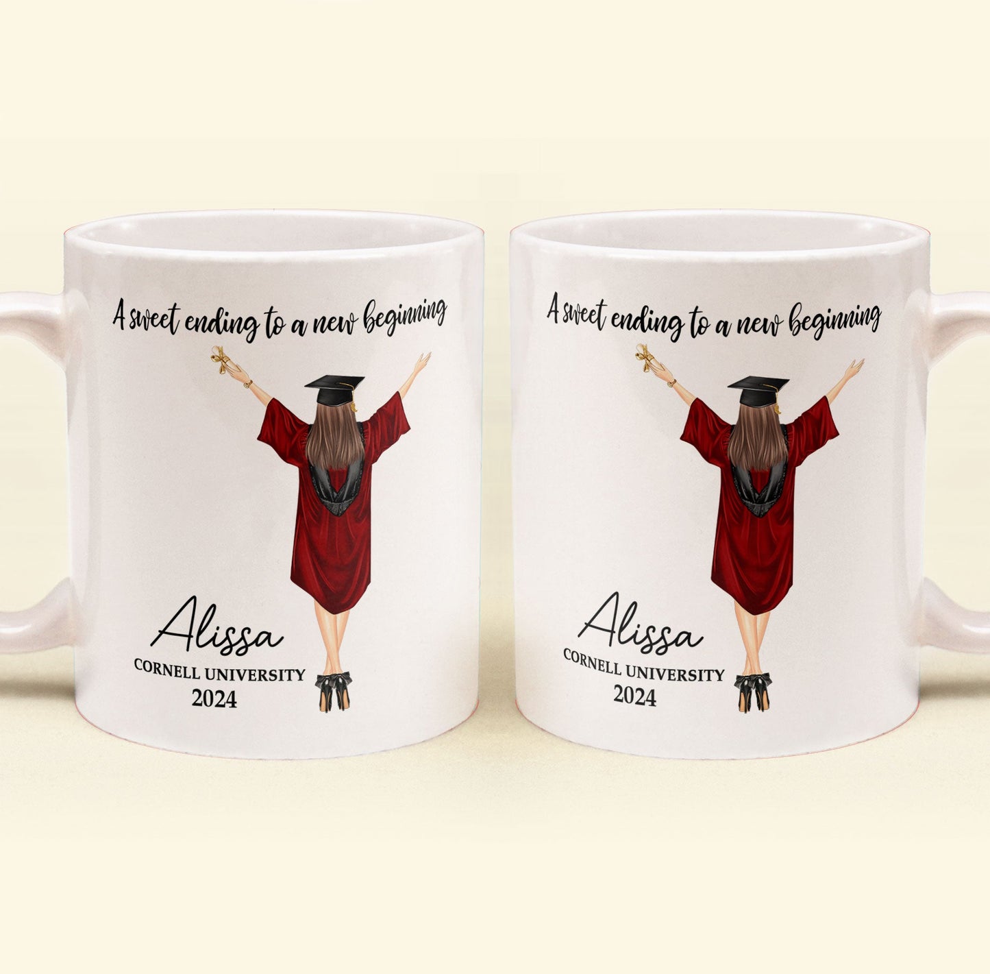 Graduation Mug A Sweet Ending To A New Beginning - Personalized Mug