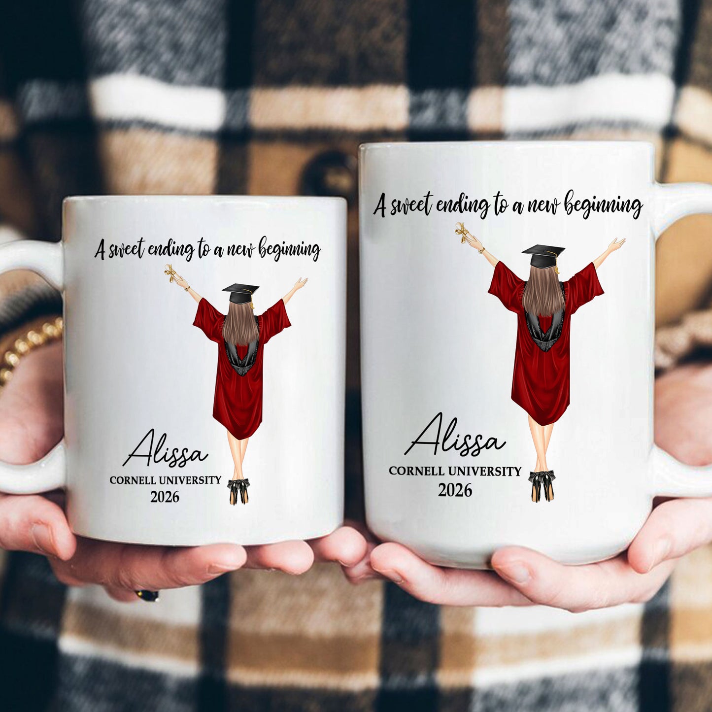 Graduation Mug A Sweet Ending To A New Beginning - Personalized Mug