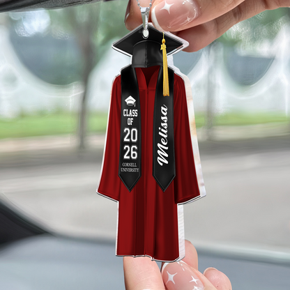 Graduation Ornaments Class of 2026 - Personalized Rear View Mirror Accessory