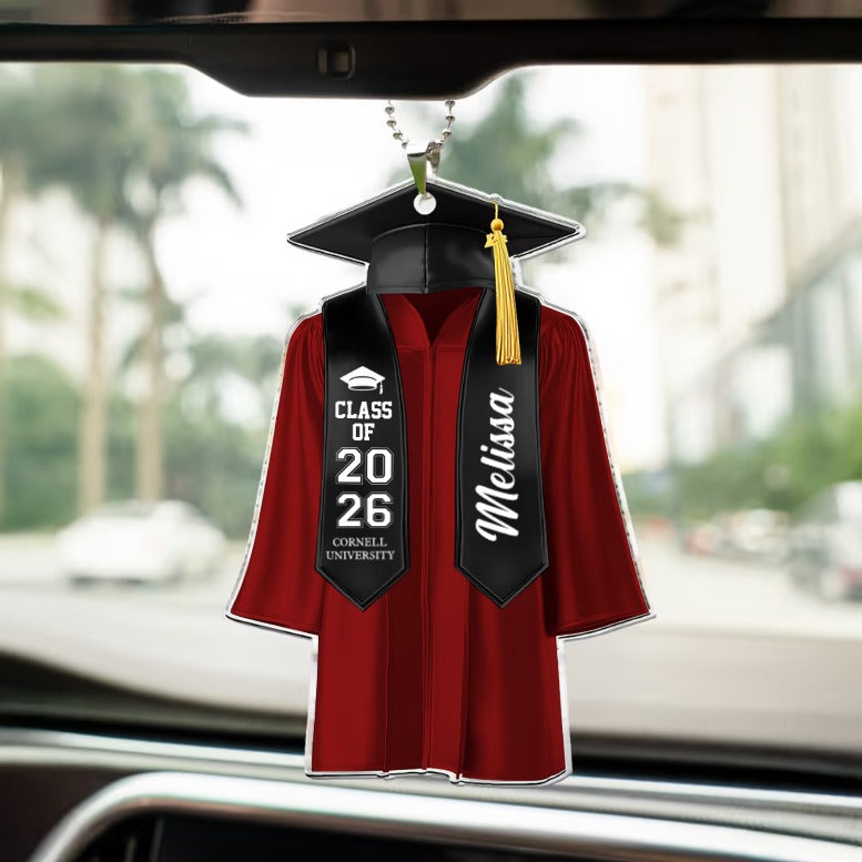 Graduation Ornaments Class of 2025 - Personalized Rear View Mirror Accessory