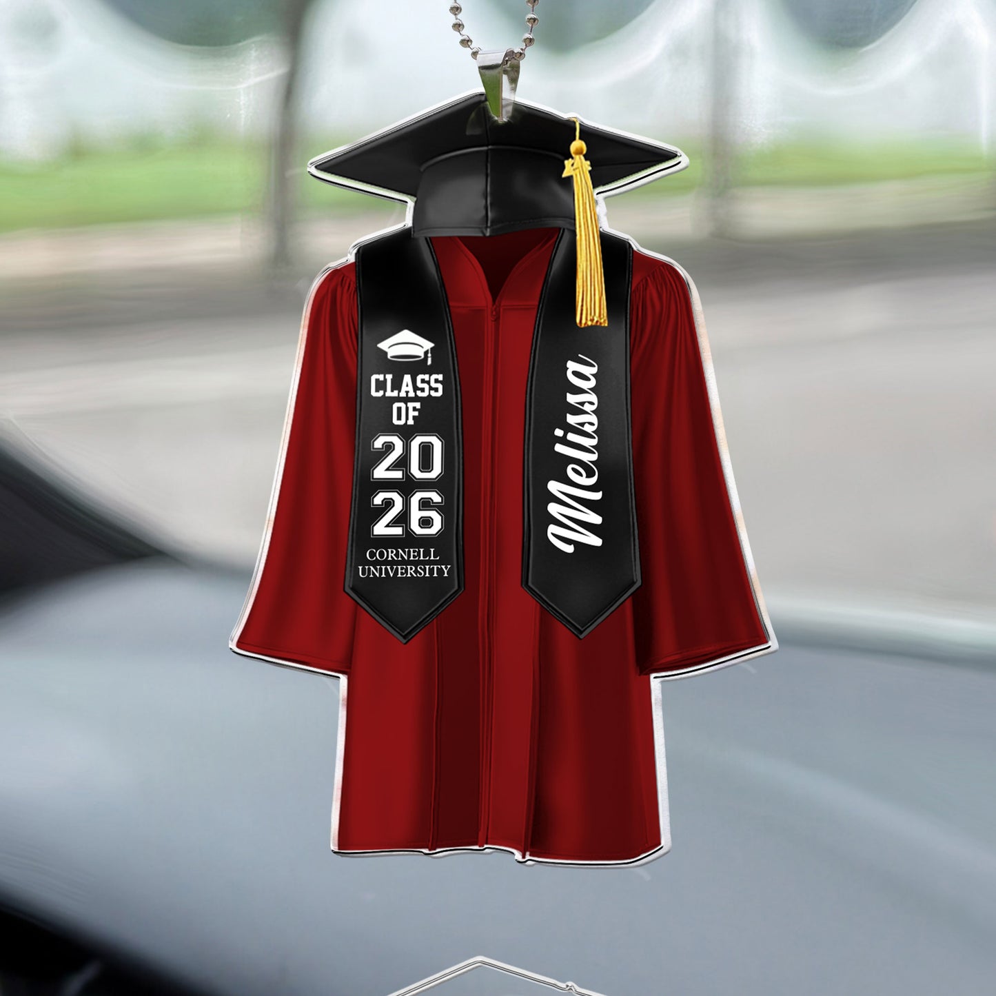 Graduation Ornaments Class of 2025 - Personalized Rear View Mirror Accessory