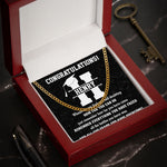 Graduation Remember How Far You Have Come - Personalized Men's Cuban Link Chain