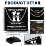 Graduation Remember How Far You Have Come - Personalized Men's Cuban Link Chain