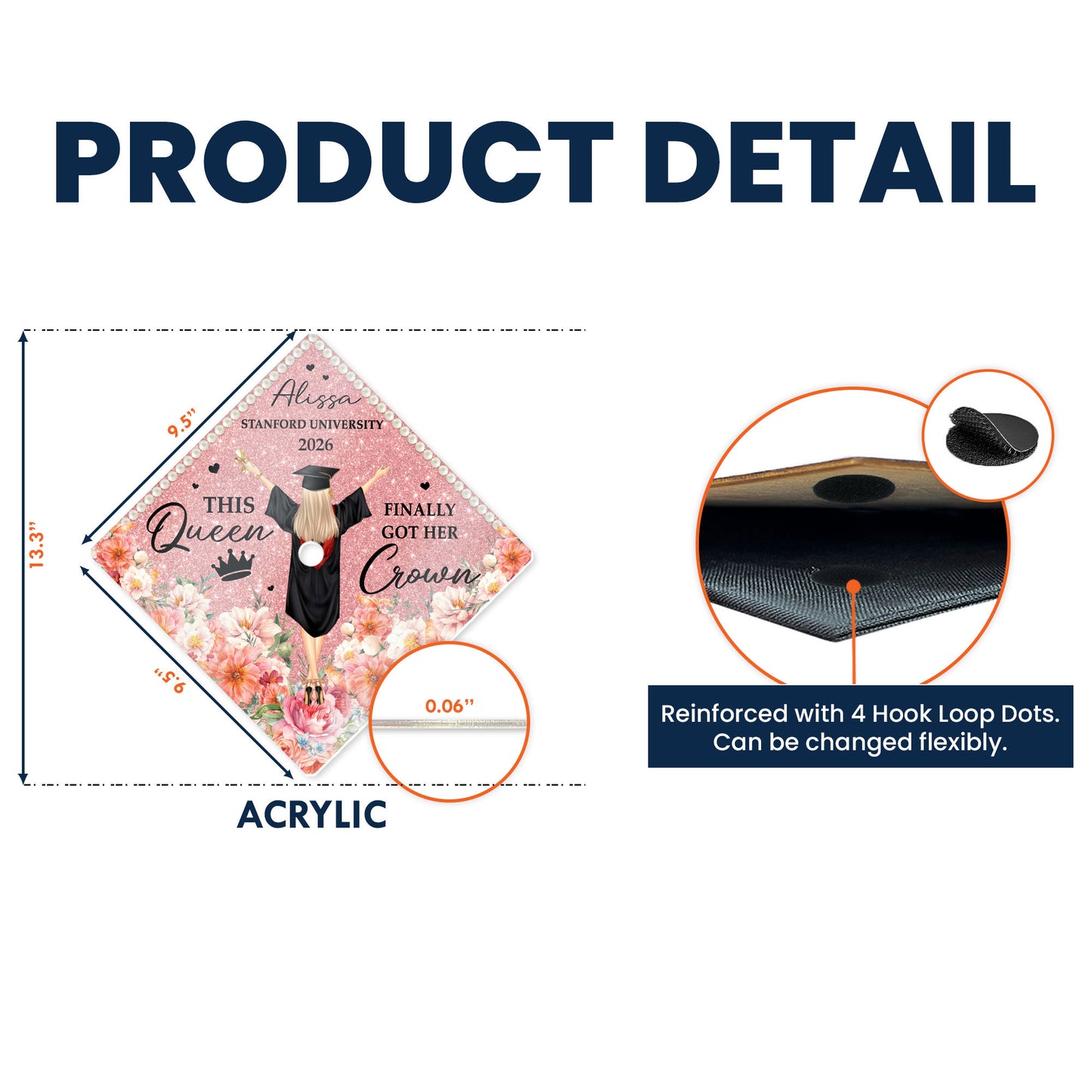 Graduation Set Gift - Personalized Graduation Cap Topper And Tassel Photo Charm