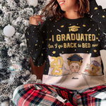 Graduation Sweatshirt Back To Bed Now - Personalized 3D Printed Sweatshirt