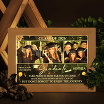 Graduation Take Pride In How Far You've Come - Personalized Photo Frame Lamp