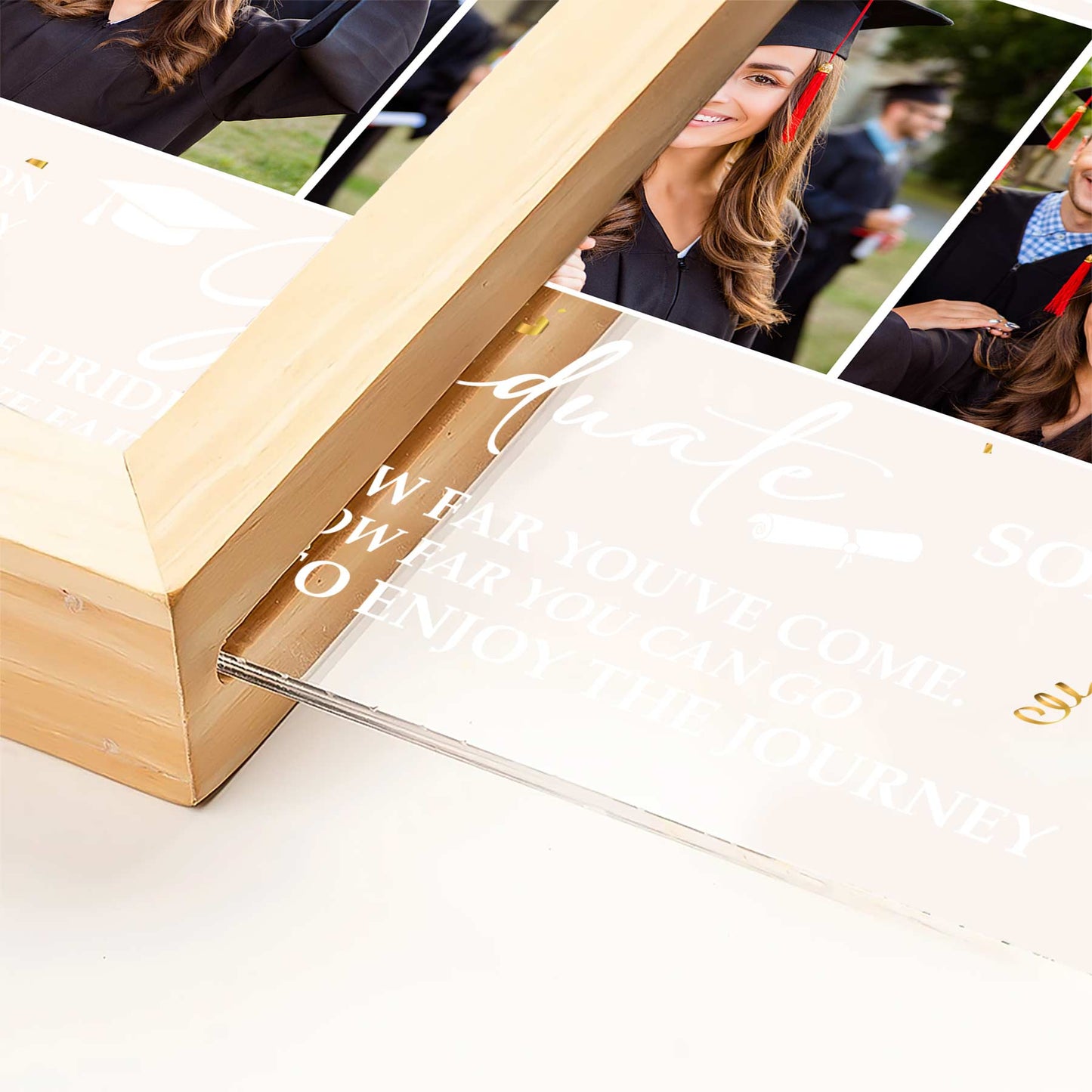 Graduation Take Pride In How Far You've Come - Personalized Photo Frame Lamp