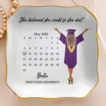 Graduation Trinket Tray A Sweet Ending To A New Beginning New Version - Personalized Jewelry Dish