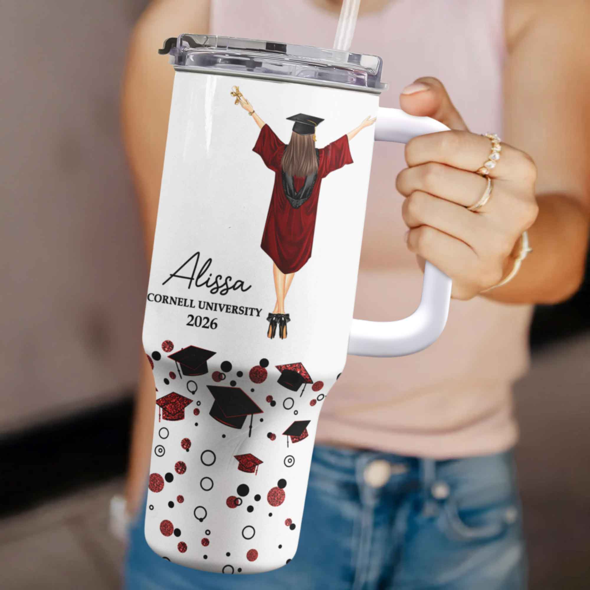 Graduation You Believed You Could So You Did - Personalized 40oz Tumbler With Straw