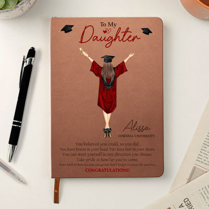 Graduation You Believed You Could So You Did - Personalized Leather Journal