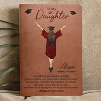Graduation You Believed You Could So You Did - Personalized Leather Journal