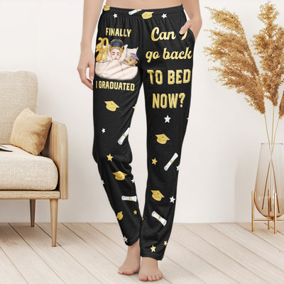 Graduation Gift I Graduated Can I Go Back To Bed - Personalized Sweatpants, Lounge Pants With Pockets