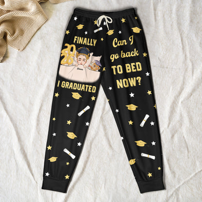 Graduation Gift I Graduated Can I Go Back To Bed - Personalized Sweatpants, Lounge Pants With Pockets