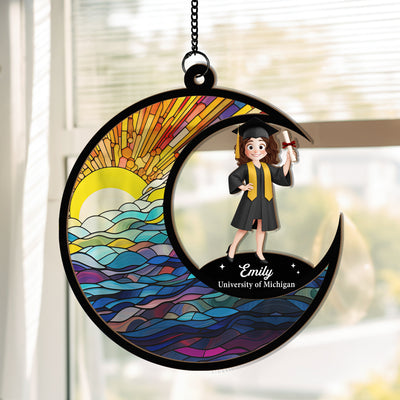 Graduation Friend Daughter Gift - Personalized Window Hanging Suncatcher