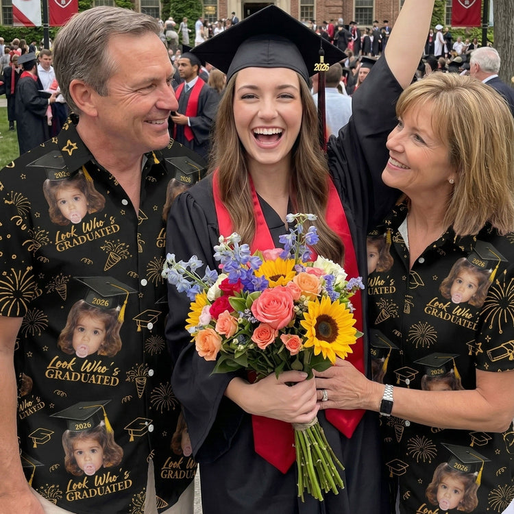 Graduation-Matching-Shirt-With-Childhood-Photo-Vintage-Childhood-Themed-Personalized-Hawaiian-Shirt-2