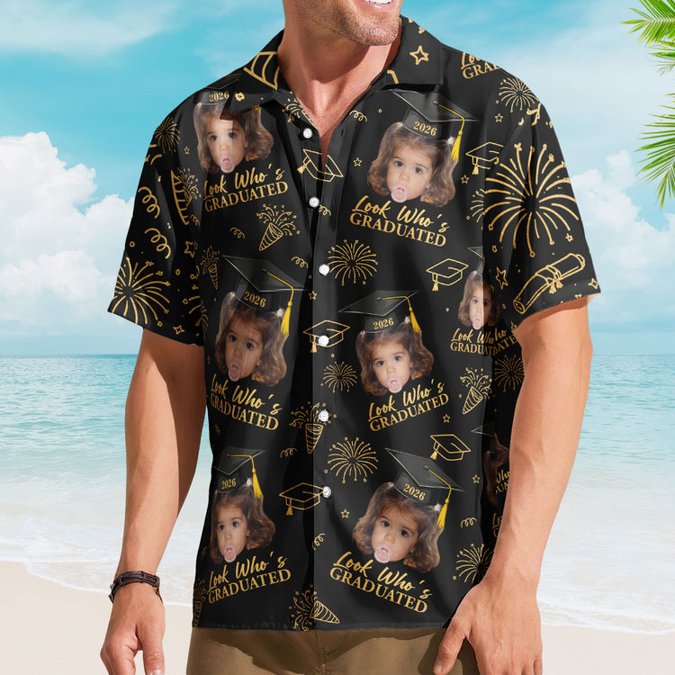 Graduation-Matching-Shirt-With-Childhood-Photo-Vintage-Childhood-Themed-Personalized-Hawaiian-Shirt-3
