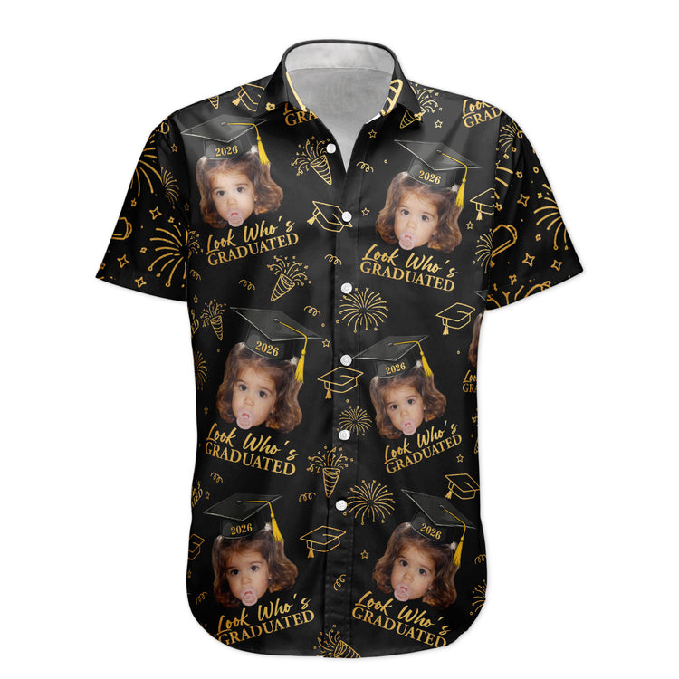 Graduation-Matching-Shirt-With-Childhood-Photo-Vintage-Childhood-Themed-Personalized-Hawaiian-Shirt-4