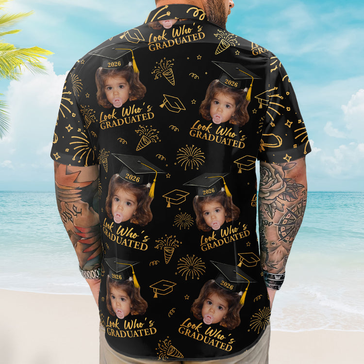 Graduation-Matching-Shirt-With-Childhood-Photo-Vintage-Childhood-Themed-Personalized-Hawaiian-Shirt-5