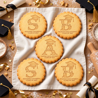 Graduation Monogram Custom Name - Personalized Cookie Stamp