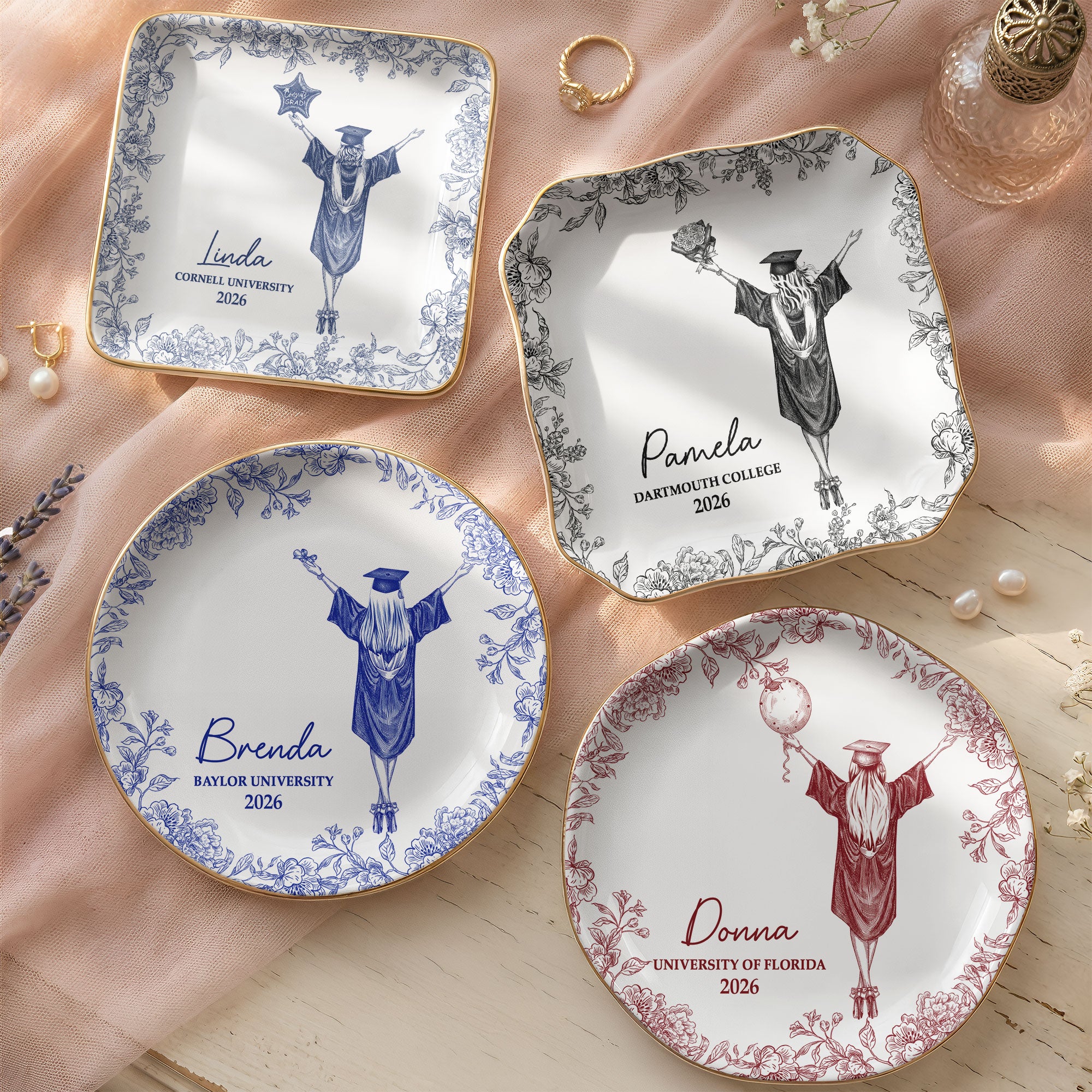 Graduation-Toile-De-Jouy-Personalized-Jewelry-Dish-1