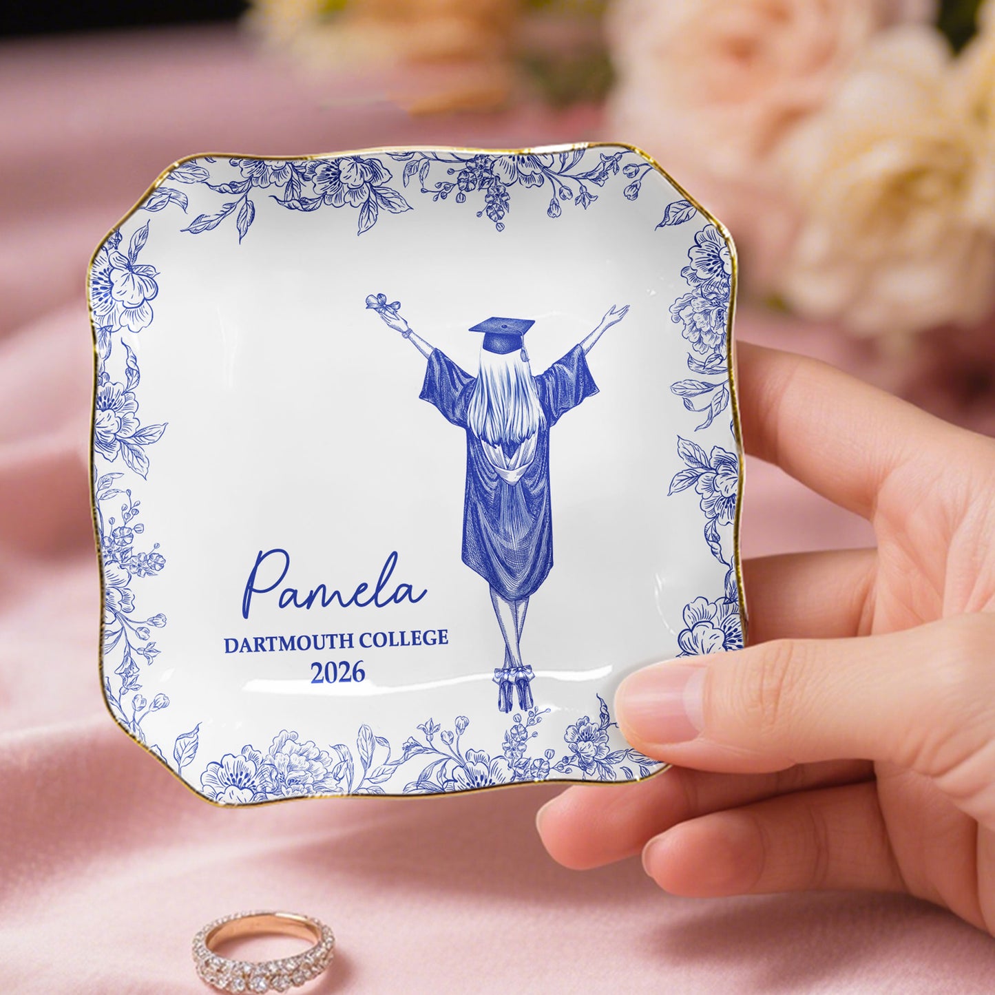 Graduation-Toile-De-Jouy-Personalized-Jewelry-Dish-4