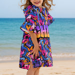 Graffiti Name Custom - Personalized Kids Hooded Towel