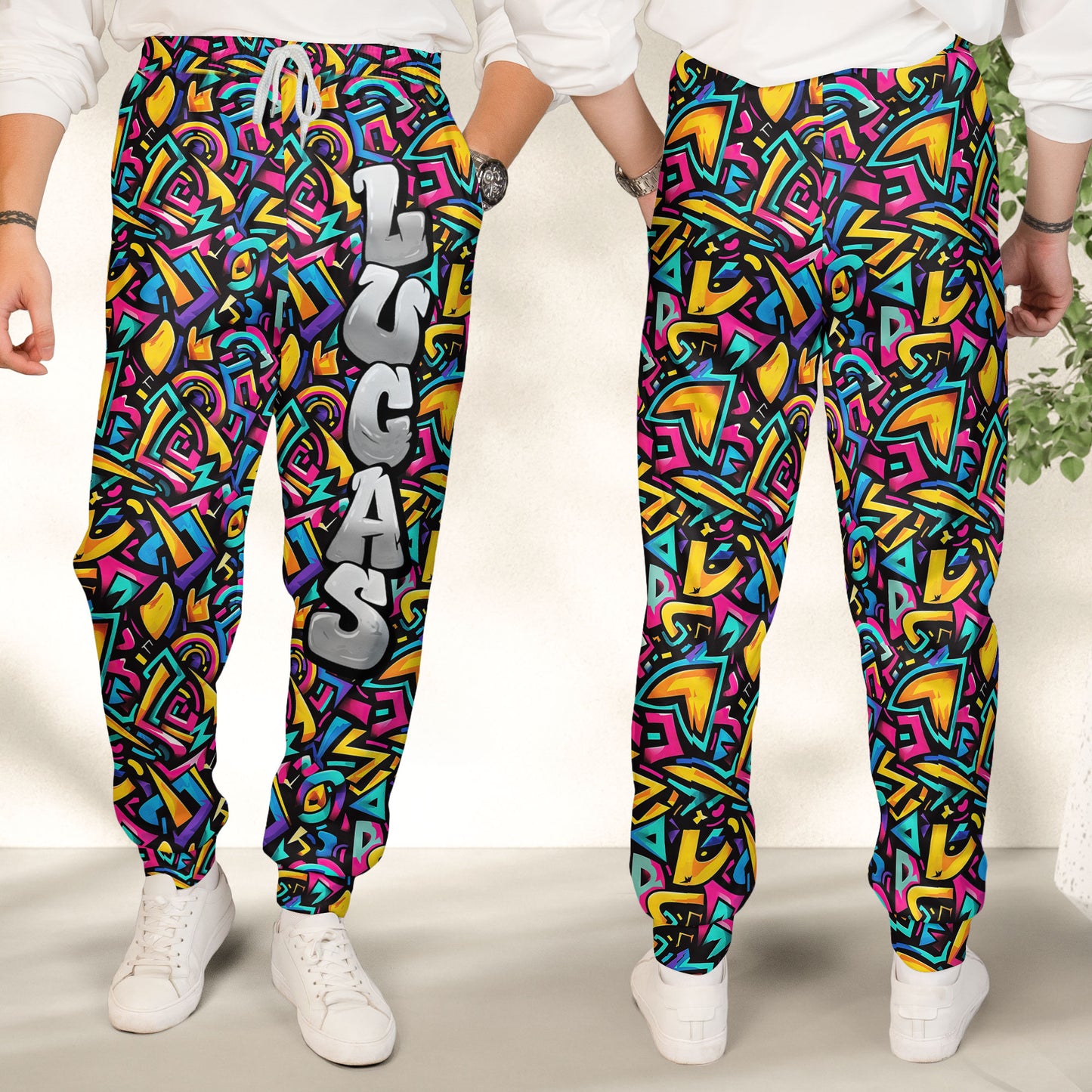 Graffiti Name Custom - Personalized Sweatpants, Lounge Pants With Pockets