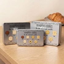 Grandma's Cookie Tin Custom Grandkids' Names - Personalized Cookie Tin Box