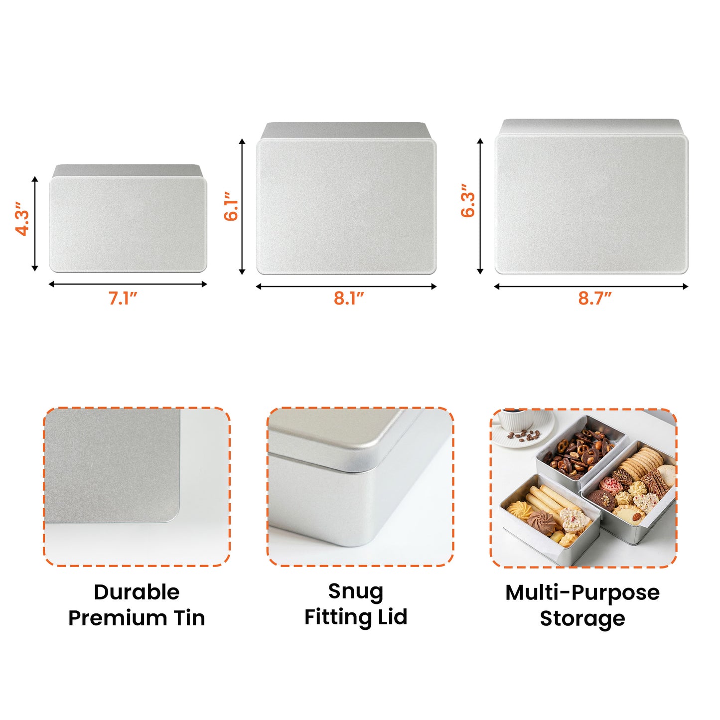 Grandma's Cookie Tin Custom Grandkids' Names - Personalized Cookie Tin Box