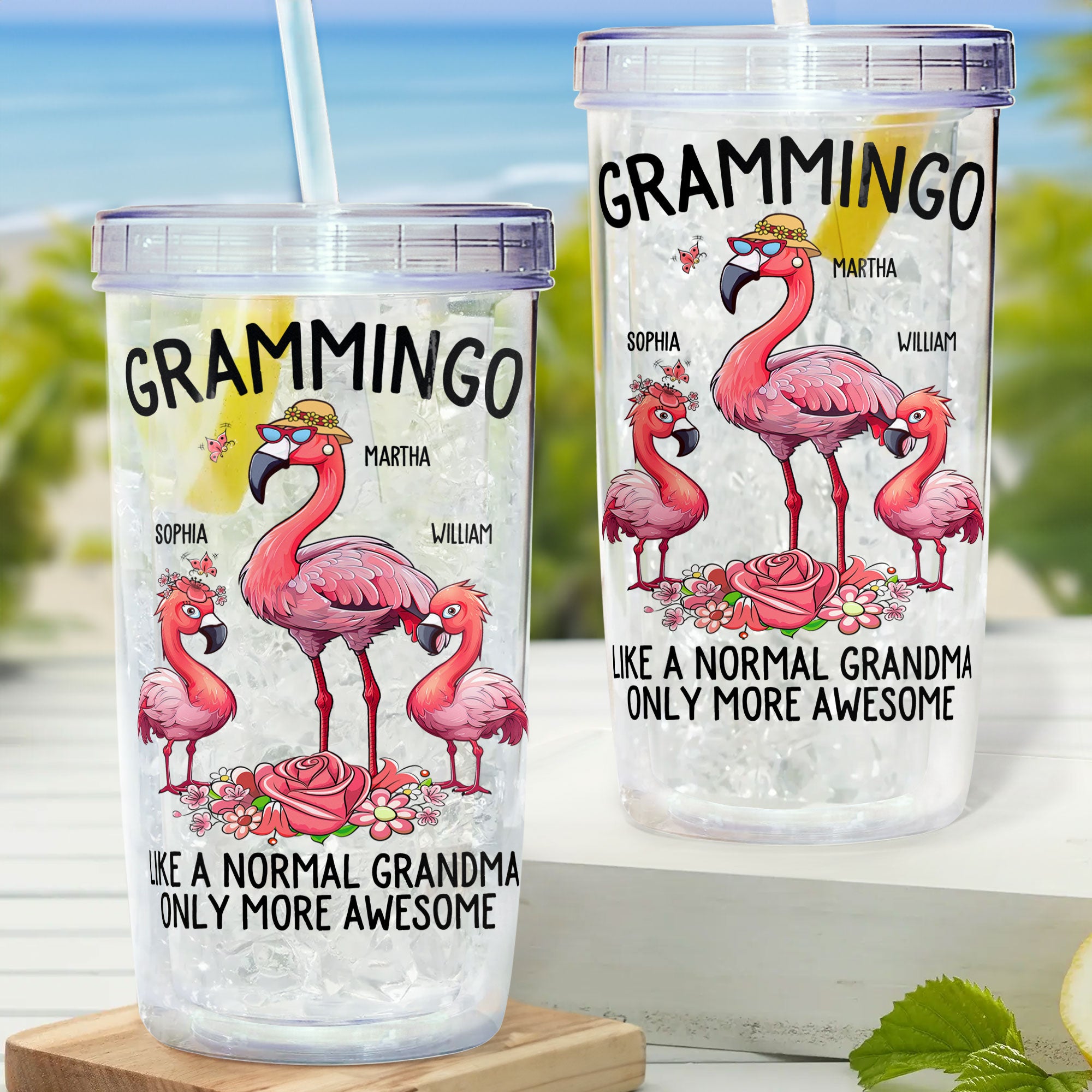 Grammingo Like A Normal Grandma - Personalized Acrylic Tumbler With Straw
