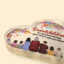 Grandchildren Are The Greatest Blessing - Personalized Heart Shaped Acrylic Plaque