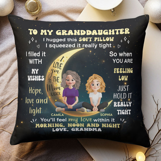 Granddaughter Hug This Pillow - Personalized Pillow (Insert Included)