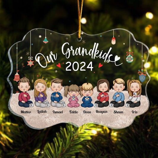 Grandkids 2024 - Personalized Grandkid Ornament