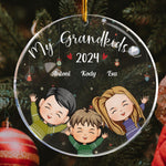 Grandkids 2026 - Personalized Circle Acrylic Ornament