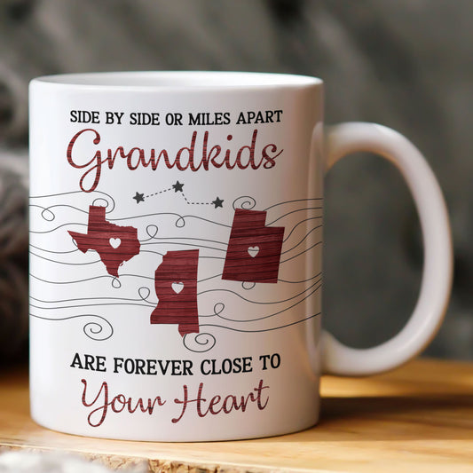 Grandkids Are Forever Close To Your Heart - Personalized Mug