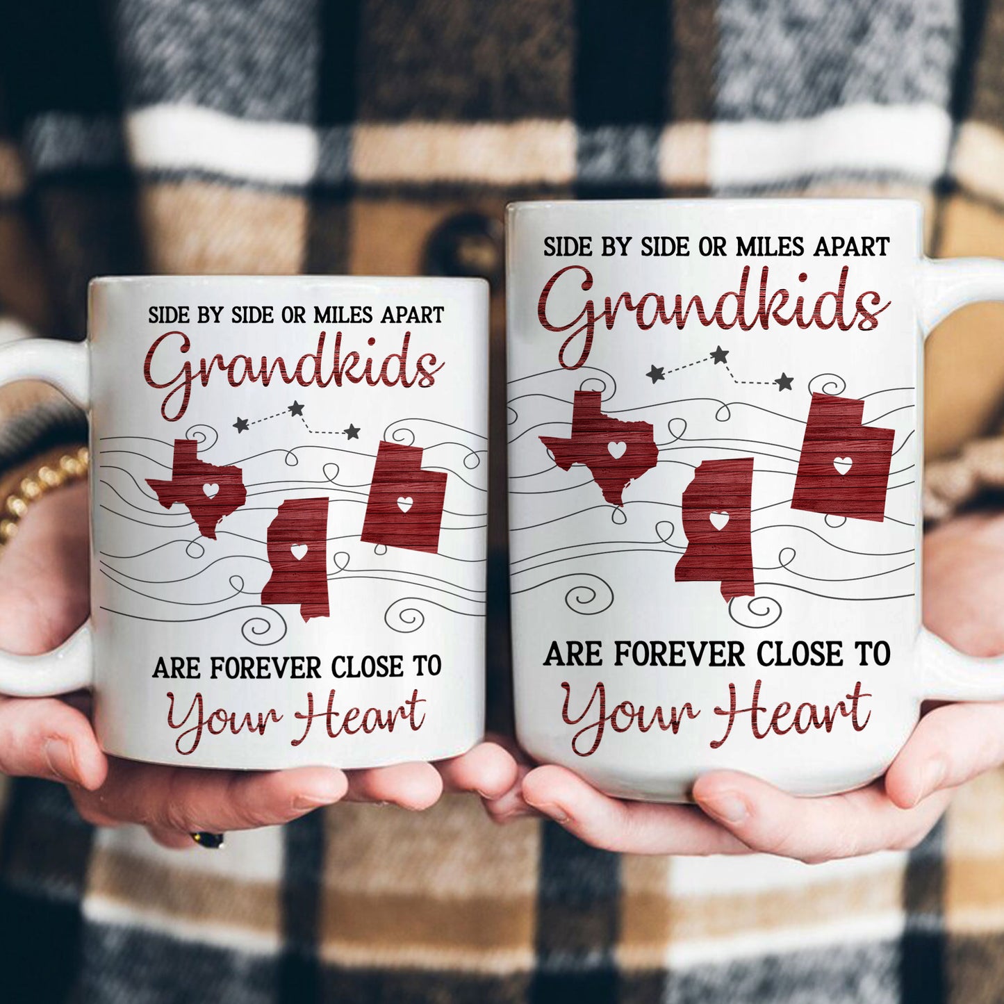 Grandkids Are Forever Close To Your Heart - Personalized Mug