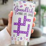 Grandkids Make Life Grand Custom Names - Personalized Tumbler Cup