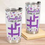 Grandkids Make Life Grand Custom Names - Personalized Tumbler Cup