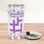 Grandkids Make Life Grand Custom Names - Personalized Tumbler Cup