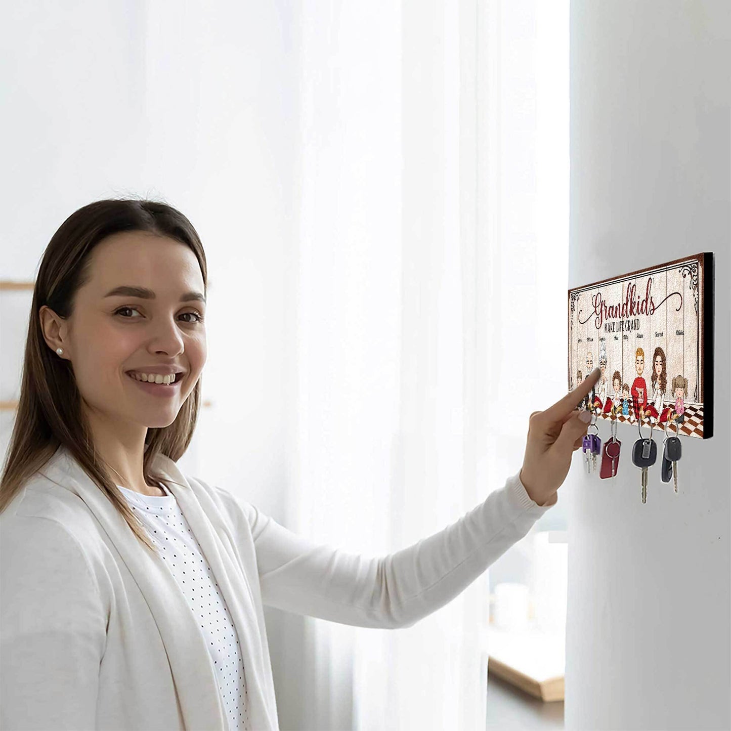 Grandkids Make Life Grand - Personalized Key Holder