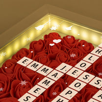 Grandkids Make Life More Grand - Personalized Flower Shadow Box With LED Light