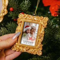 Grandkids Make Life More Grand - Personalized Vintage Picture Frame Ornament