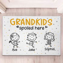 Grandkids Spoiled Here Doodle - Personalized Doormat